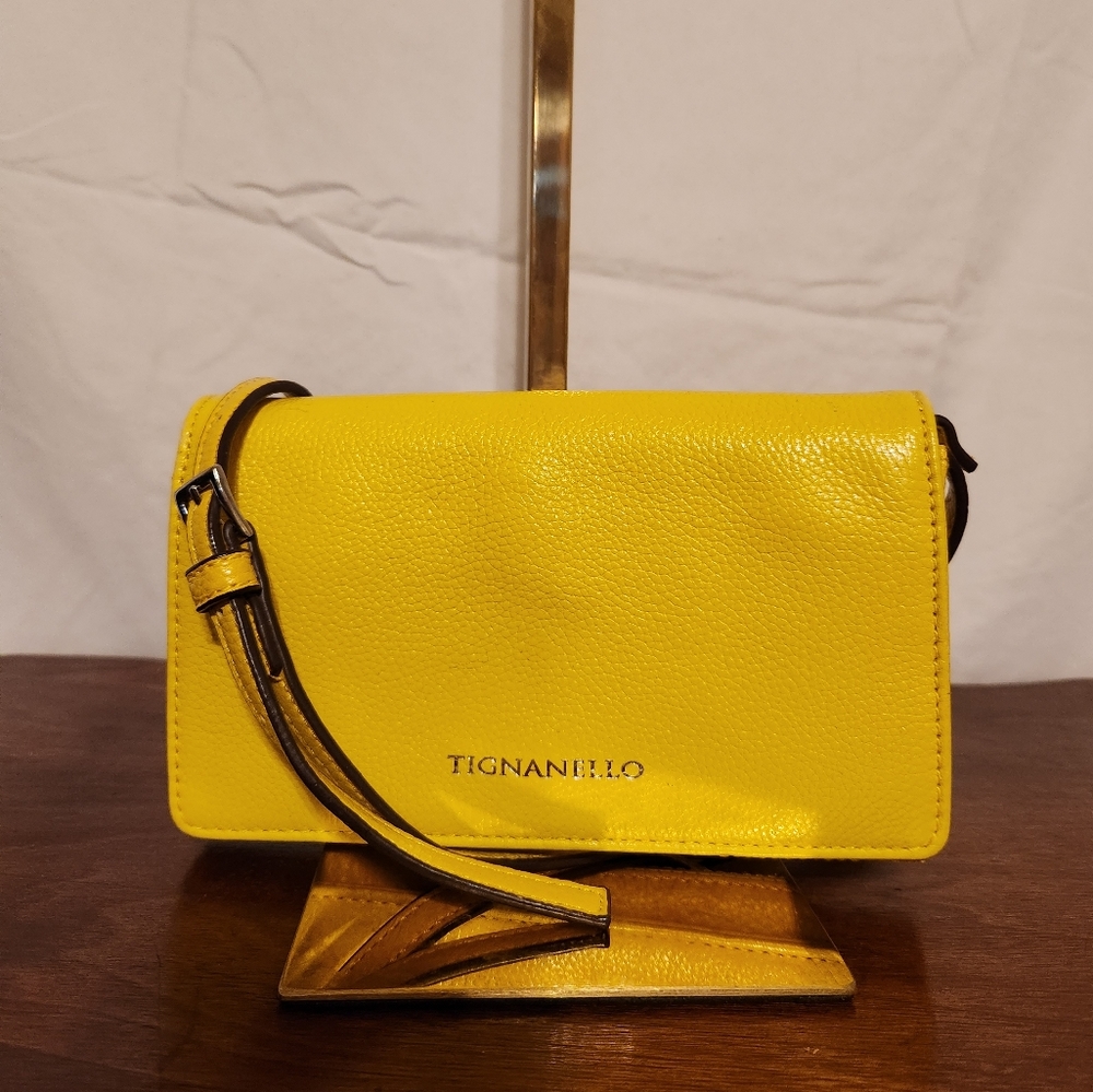 Bright yellow Tignanello crossbody